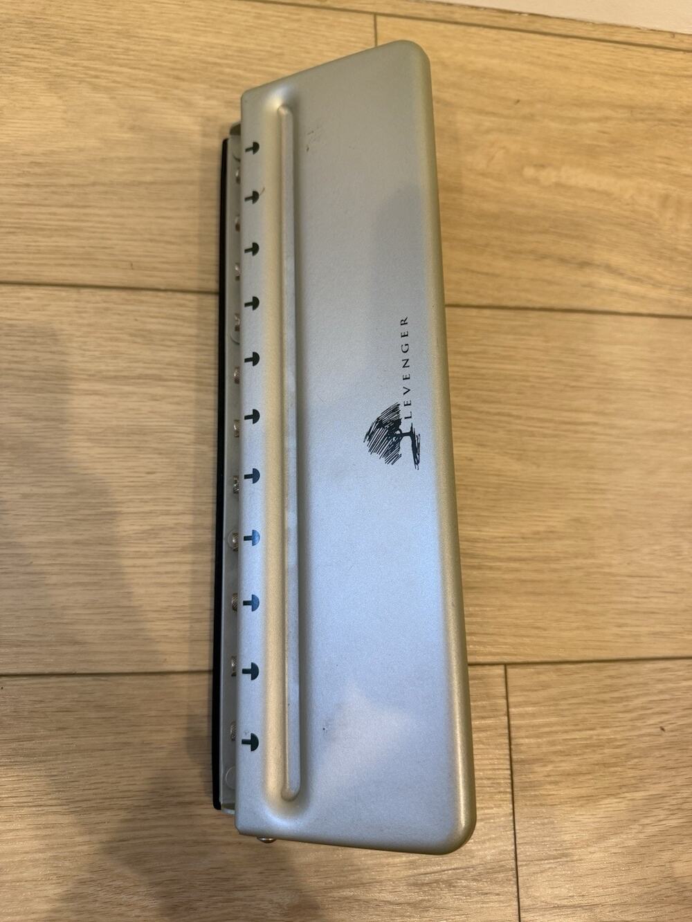 Levenger Circa Universal 11-Hole Desk Paper Hole Punch Adjustable